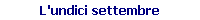 L'undici settembre